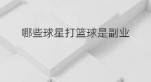 哪些球星打篮球是副业 怎么打篮球快手