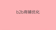b2b商铺优化 新乡b2b优化