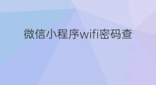 微信小程序wifi密码查看器怎么用 微信小程序怎么连接wifi