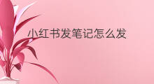 小红书发笔记怎么发 小红书如何发笔记