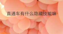 直通车有什么隐藏技能嘛 直通车有什么技巧