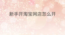新手开淘宝网店怎么开 如何开淘宝网店