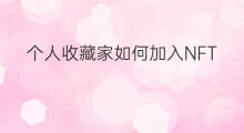 个人收藏家如何加入NFT NFT数字藏家如何玩