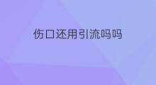 伤口还用引流吗吗 伤口还用引流吗