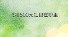 飞猪500元红包在哪里 猪来了红包在哪里