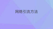 网络引流方法 网络引流推广方法