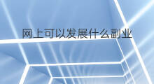 网上可以发展什么副业 网上可以发展什么副业赚钱