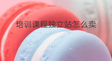 培训课程独立站怎么卖 独立站培训课程有哪些