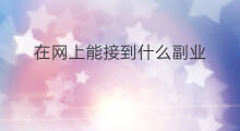 在网上能接到什么副业 在网上能接到什么副业兼职