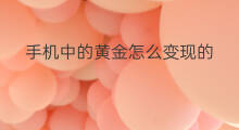手机中的黄金怎么变现的 手机中的黄金怎么变现金
