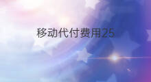 移动代付费用25 代支付费用