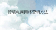 跨境电商网络营销方法 跨境电商网络营销的方法