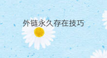 外链永久存在技巧 提升外链技巧