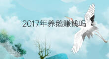 2017年养鹅赚钱吗 2017养鹅赚钱吗