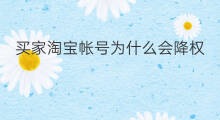买家淘宝帐号为什么会降权 买家号为什么会变成降权号