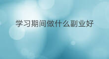 学习期间做什么副业好 待岗期间做什么副业合适