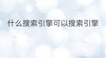 什么搜索引擎可以搜索引擎 搜索引擎类别