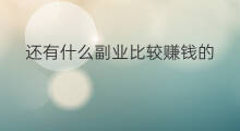 还有什么副业比较赚钱的 当下还有什么赚钱的副业