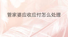 管家婆应收应付怎么处理 管家婆应收余额怎么导出