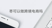 枣可以做跨境电商吗 跨境电商卖枣行吗