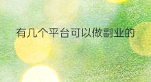 有几个平台可以做副业的 跨境电商有几个平台可以做