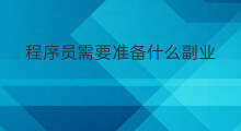 程序员需要准备什么副业 程序员怎么增加副业