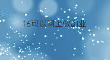 16可以网上做副业 什么技能可以网上做副业