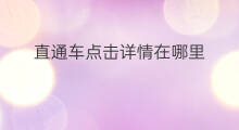 直通车点击详情在哪里 怎么刷直通车点击