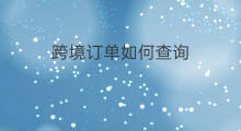 跨境订单如何查询 快手如何查询订单