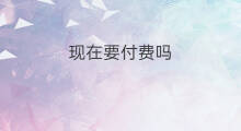现在要付费吗 现在要吃吗快手