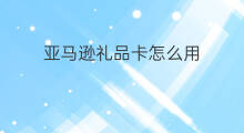 亚马逊礼品卡怎么用 怎么用亚马逊礼品卡支付