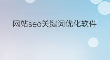 网站seo关键词优化软件 seo网站关键词优化软件