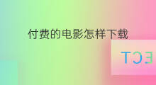 付费的电影怎样下载 如何下载付费电影
