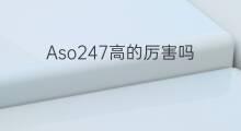 Aso247高的厉害吗 aso抗0试验247高吗