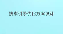 搜索引擎优化方案设计 搜索引擎优化托管方案