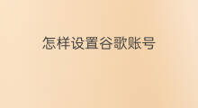 怎样设置谷歌账号 怎样谷歌账号