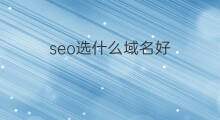 seo选什么域名好 外贸seo怎么选域名
