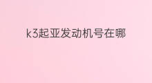 k3起亚发动机号在哪 发动机和车架号可以一起吗