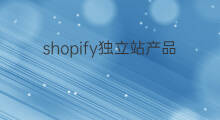 shopify独立站产品优化 优化shopify独立站