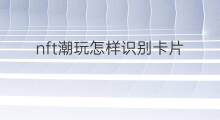 nft潮玩怎样识别卡片 潮玩如何线下