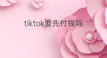tiktok要先付钱吗 shopify要自己先付钱吗