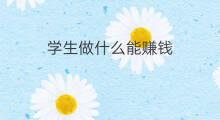 学生做什么能赚钱 学生干什么能赚钱