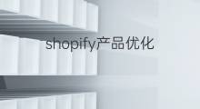 shopify产品优化 shopify产品如何优化