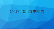 如何打造小红书引流 小红书ip号如何打造商品