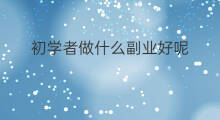 初学者做什么副业好呢 初学者如何投资基金