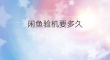 闲鱼验机要多久 闲鱼如何验机