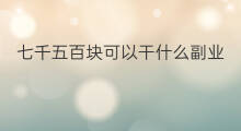 七千五百块可以干什么副业 海员可以干什么副业