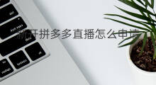 新开拼多多直播怎么申请 拼多多怎么申请多多