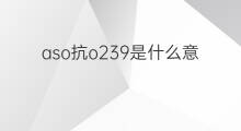aso抗o239是什么意思 抗o(aso)什么意思
