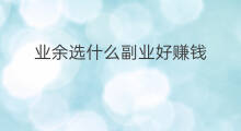 业余选什么副业好赚钱 什么副业好赚钱啊